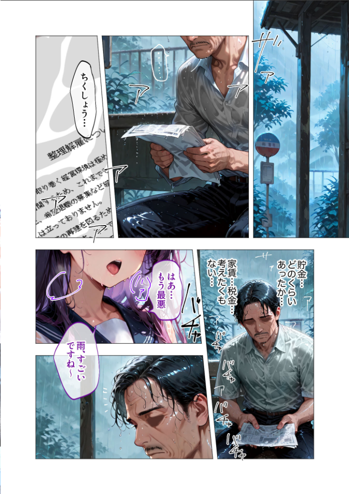 【エロ漫画】 奉仕する天使たち 〜疲れたおじさんをよしよしセックスで慰めてあげたい〜 爺太郎 サンプル画像