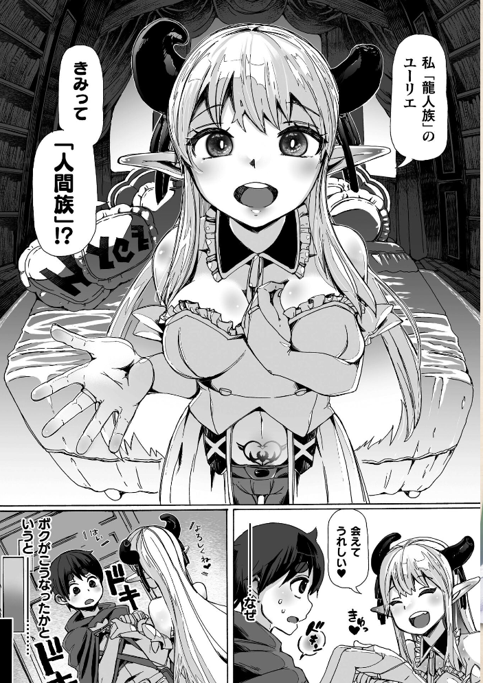 【エロ漫画】 わたしの竜になりなさい! 〜ドラゴンになってファンタジー娘とHしまくり旅〜 第1話 チキコ サンプル画像