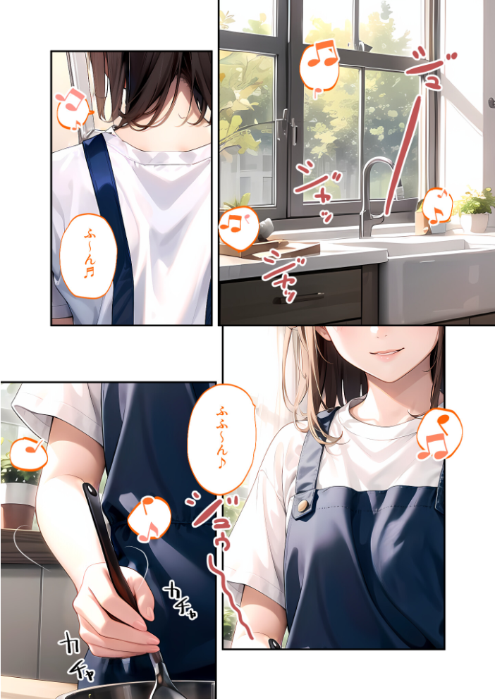 【エロ漫画】 いちゃLOVE純情ベッドルーム 〜昼下がりのキッチン、恋人になった幼馴染と過ごす甘い日常〜 モザイク版 ラビットフット サンプル画像