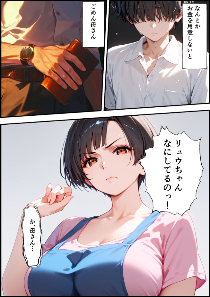 【エロ漫画】 【全2作収録】女手ひとつでボクを育ててくれた自慢の母がボクを守るためにいじめっ子の女になる話 1&2 モザイク版 バベル太郎 あいラビ サンプル画像