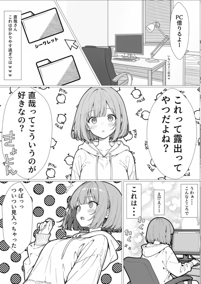 【エロ漫画】 幼馴染のせいで露出に目覚める話。 モザイク版 さといも担当大臣 あいラビ サンプル画像