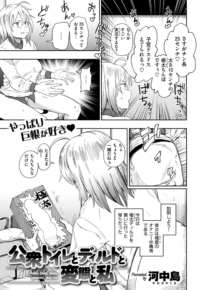 【エロ漫画】 公衆トイレとディルドと変態と私  河中島 サンプル画像