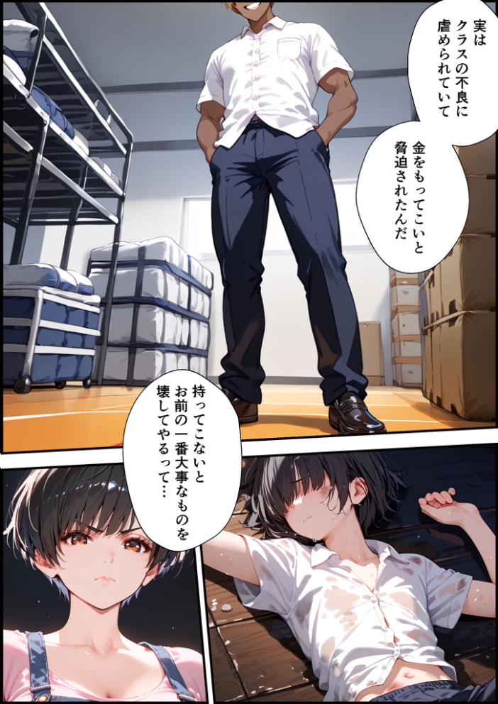【エロ漫画】 【全2作収録】女手ひとつでボクを育ててくれた自慢の母がボクを守るためにいじめっ子の女になる話 1&2 モザイク版 バベル太郎 あいラビ サンプル画像