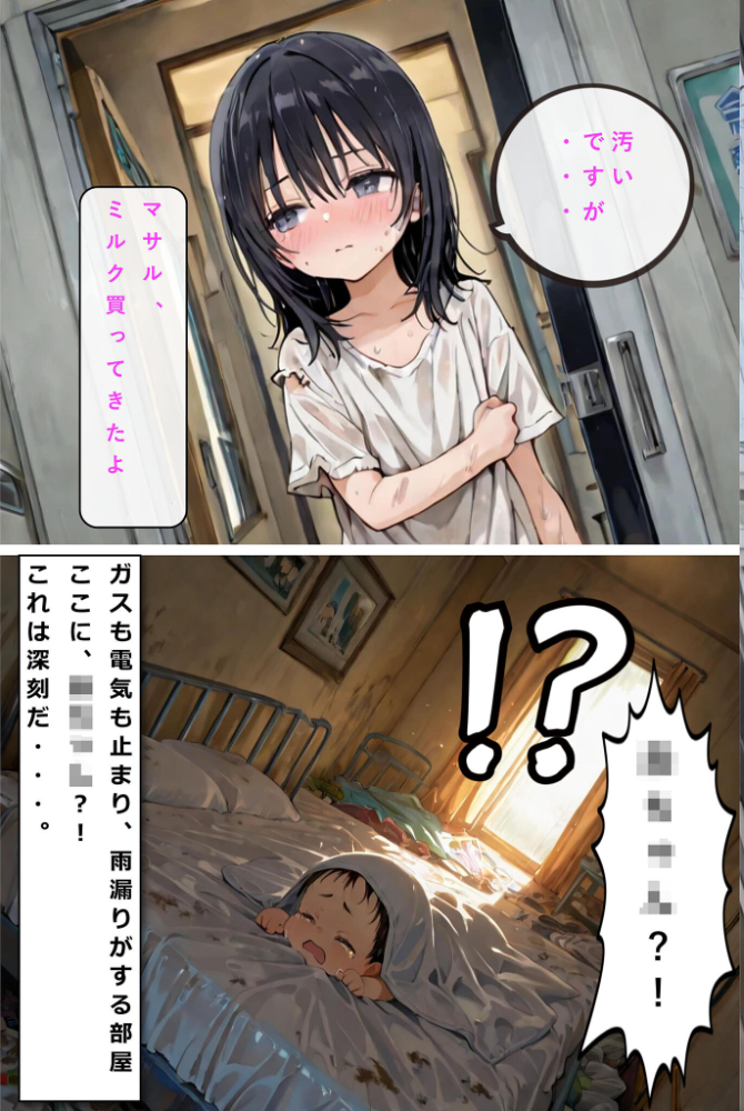 【エロ漫画】 レ○プされていた少女を保護したら花嫁になった話 モザイク版  hentaiedge あいラビ サンプル画像
