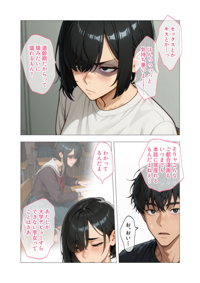 【エロ漫画】 セックスなんて気持ち悪いだけでしょ(1)〜陰キャたちの拗らせセックス〜 ぽん尻 サンプル画像