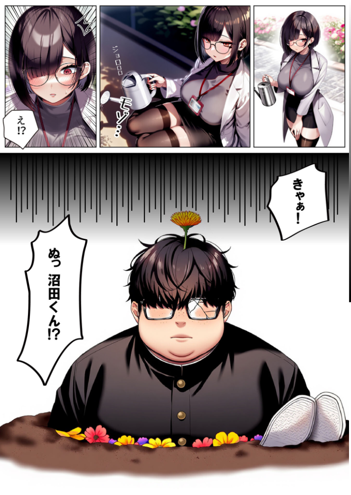 【エロ漫画】 保健室の先生 治療と言われキモオタチ●ポで発情交尾 モザイク版  ストラボ あいラビ サンプル画像
