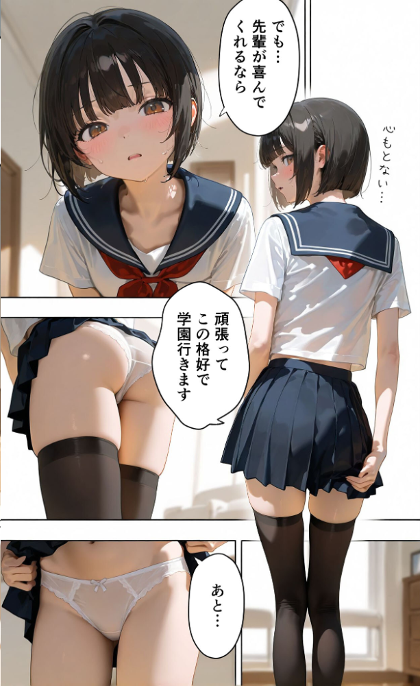 【エロ漫画】 【実話】彼女を俺の性癖に染める過程〜後輩●●をエロ服で呼び出し〜【第二章】 モザイク版 TAIL LOVERS あいラビ サンプル画像