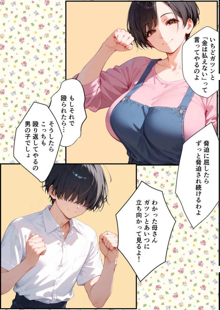 【エロ漫画】 【全2作収録】女手ひとつでボクを育ててくれた自慢の母がボクを守るためにいじめっ子の女になる話 1&2 モザイク版 バベル太郎 あいラビ サンプル画像