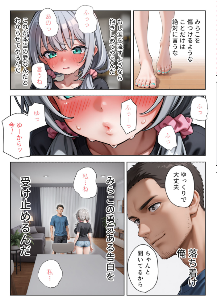 【エロ漫画】 娘の告白 モザイク版 愛・筋肉博 あいラビ サンプル画像