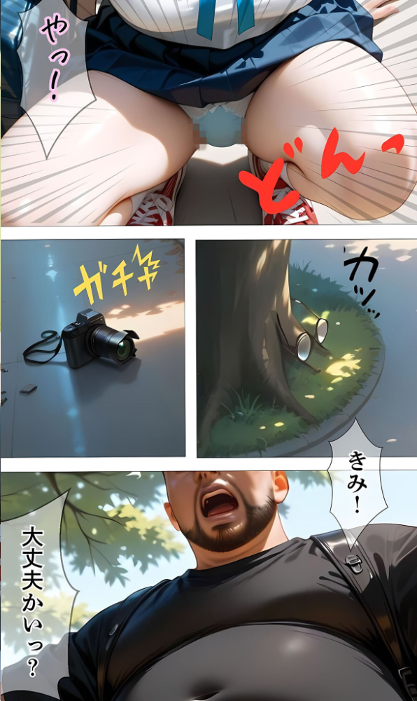 【エロ漫画】 【純朴巨乳美●●パイ●リ編】水着撮影会のはずが、いつのまにかおぢさんち〇ぽに沼る話3 モザイク版  メコ神 あいラビ サンプル画像