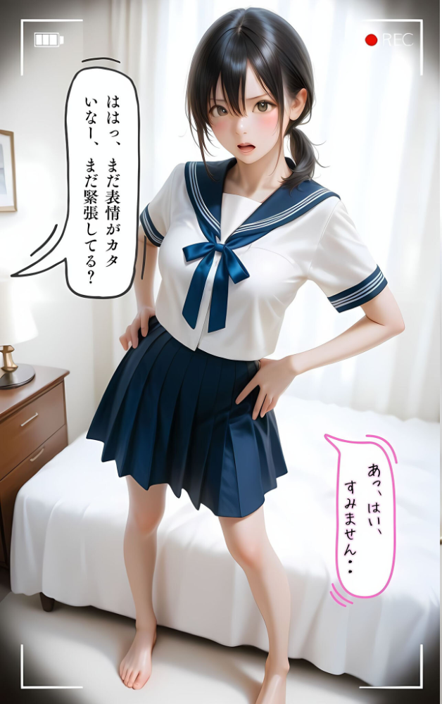 【エロ漫画】 水着撮影会のはずが、いつのまにかおぢさんち〇ぽに沼る話1 モザイク版 メコ神 あいラビ サンプル画像