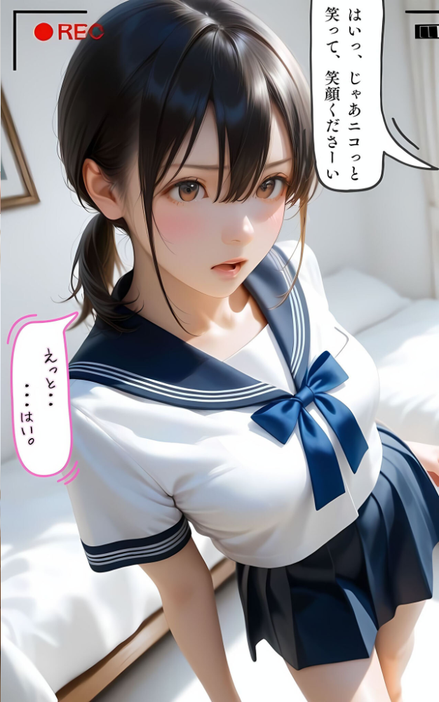 【エロ漫画】 水着撮影会のはずが、いつのまにかおぢさんち〇ぽに沼る話1 モザイク版 メコ神 あいラビ サンプル画像