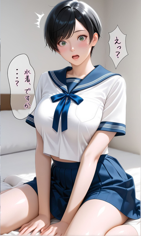 【エロ漫画】 【純朴巨乳美●●パイ●リ編】水着撮影会のはずが、いつのまにかおぢさんち〇ぽに沼る話3 モザイク版  メコ神 あいラビ サンプル画像