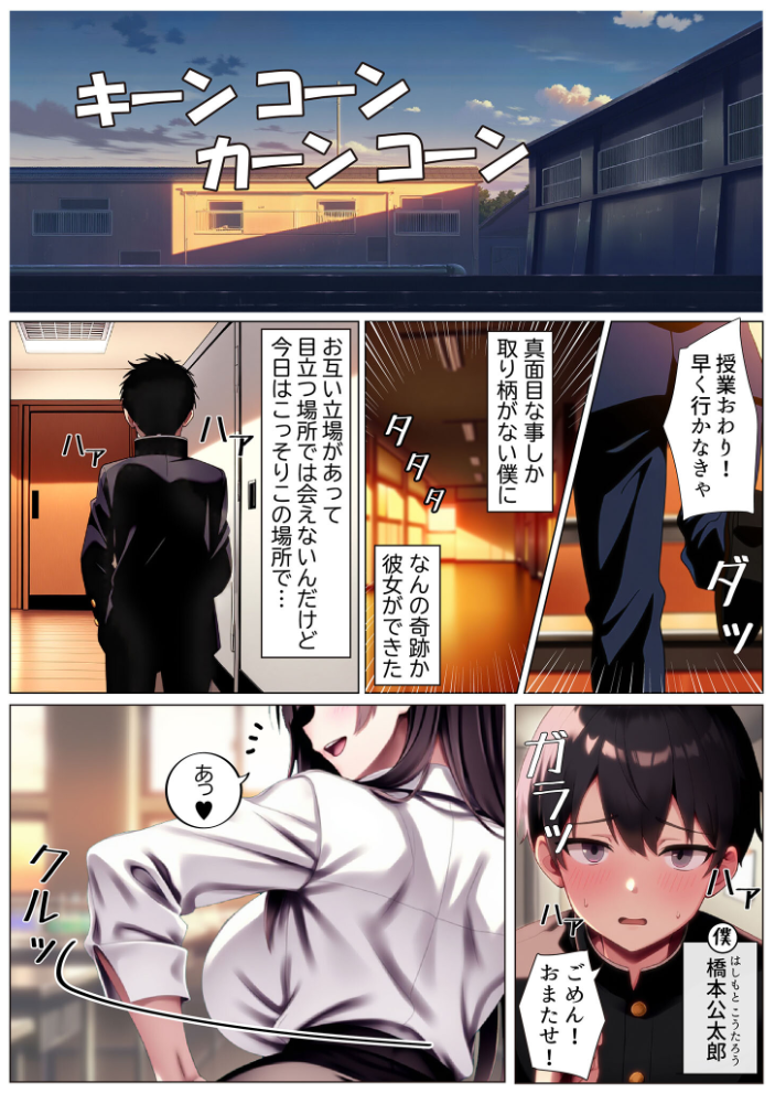 【エロ漫画】 彼女と付き合えた日が人生のピークだった件 モザイク版 ストラボ あいラビ サンプル画像