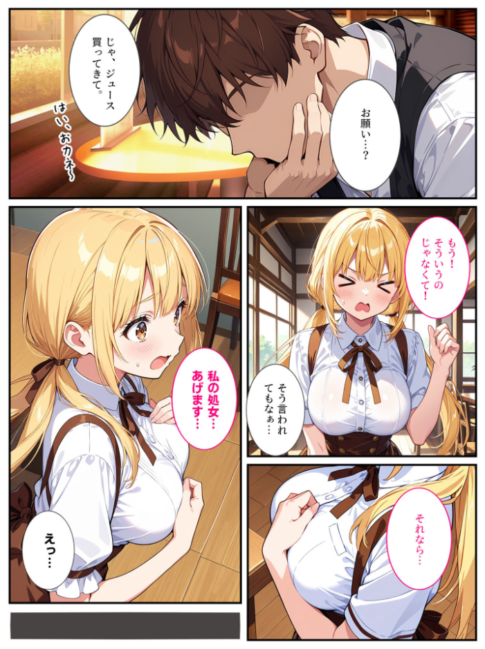 【エロ漫画】 落ち込んでるオレに爆乳の後輩女子が処女をくれました! モザイク版 StudioSR あいラビ サンプル画像