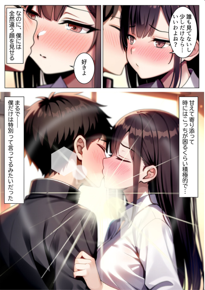 【エロ漫画】 彼女と付き合えた日が人生のピークだった件 モザイク版 ストラボ あいラビ サンプル画像