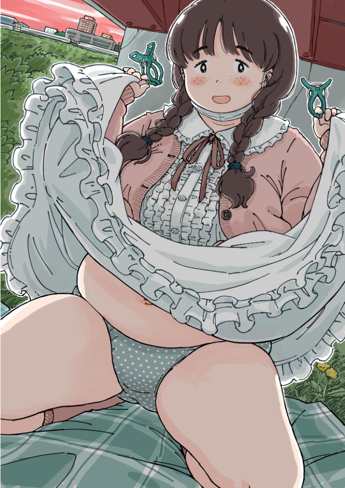 【エロ漫画】凛子ちゃんはお外で感じる美乳と中出しの痴情旅—公園のトイレ裏からホテルまでの快楽を貫く女の物語 サンプル画像