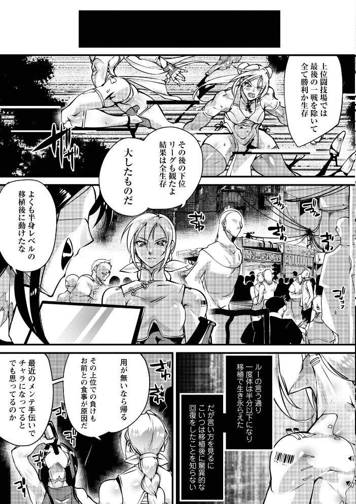 【エロ漫画】暴力と美の境界を越える筋肉美少女が挑む不死の格闘バトルと残虐表現の世界w サンプル画像