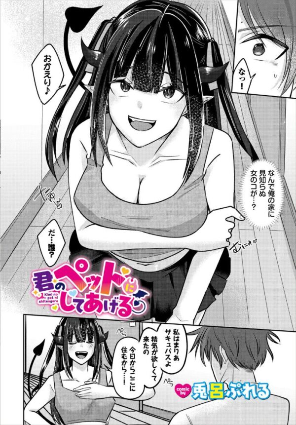 【エロ漫画】魅惑のサキュバスと浮気相手と過激フェラと中出しの快感寄り添う夜w サンプル画像