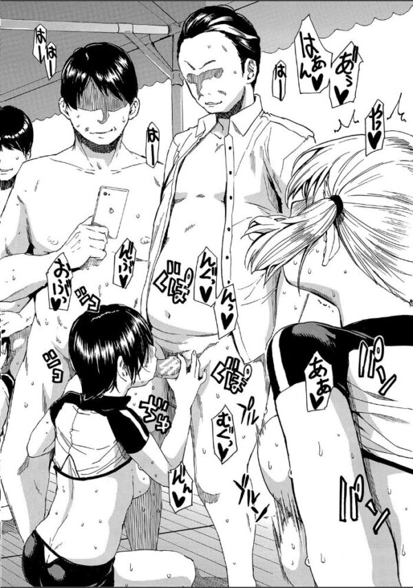 【エロ漫画】学園の巨乳美少女たちと中出し乱交ハーレムを満喫する夜の体育祭w サンプル画像