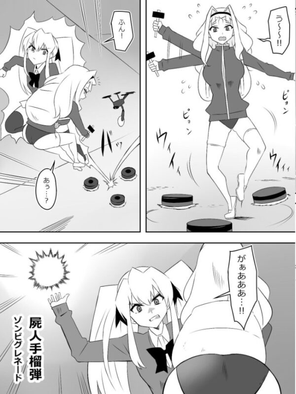 【エロ漫画】ゾンビと生き残る仲間と巨乳女子校生の拠点強化作戦を描くホラーな夜のサバイバルw サンプル画像