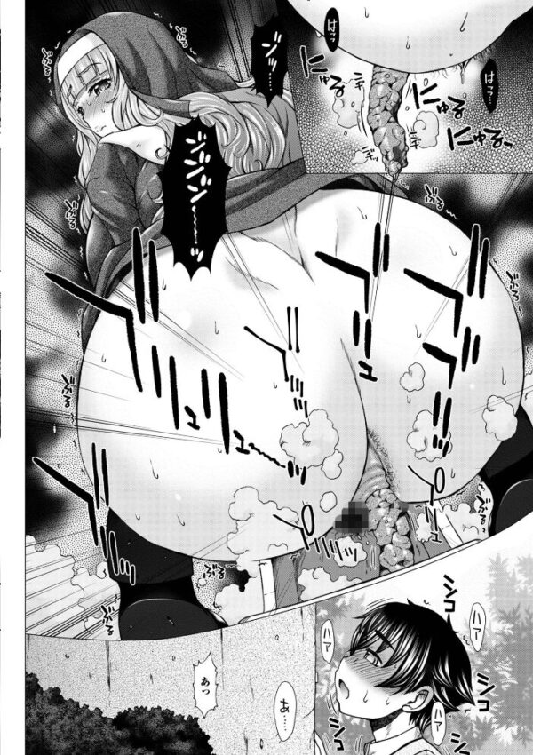 【エロ漫画】巨乳ギャルとシスターが中出しフェラで悶える露出系ハメ撮りの一夜w サンプル画像
