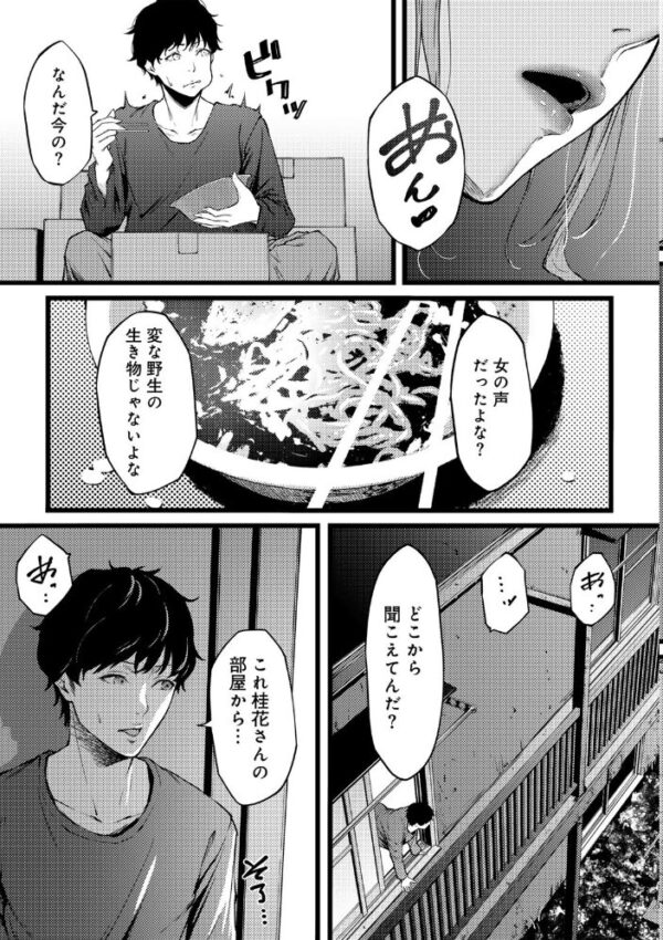 【エロ漫画】美人大家さんの巨乳が捉えた夜の欲望 中出しと騎乗位で震える若者との密かな関係! サンプル画像